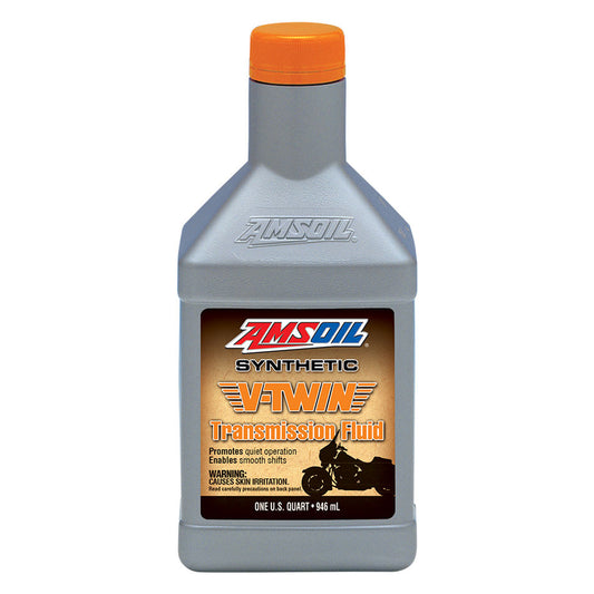AMSOIL 100% Synthetic V-Twin Transmission Fluid Quart Bottle